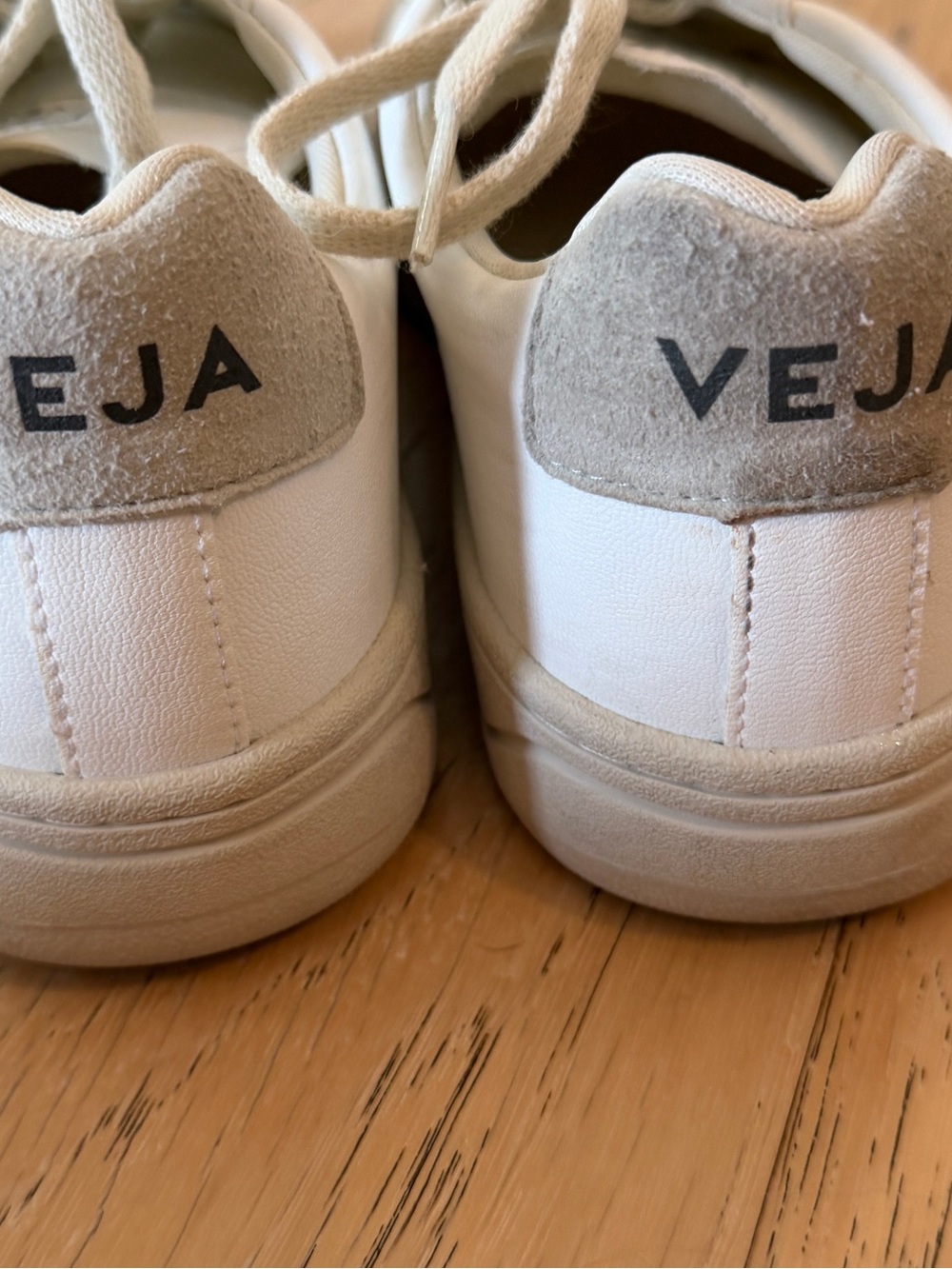 Veja Women’s White and Light Gray Low-Top Sneaker - Picture 2 of 8